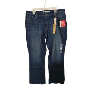Levis 512 Perfectly Shaping Bootcut Jeans Womens 22W M Dark Wash Tummy Slimming